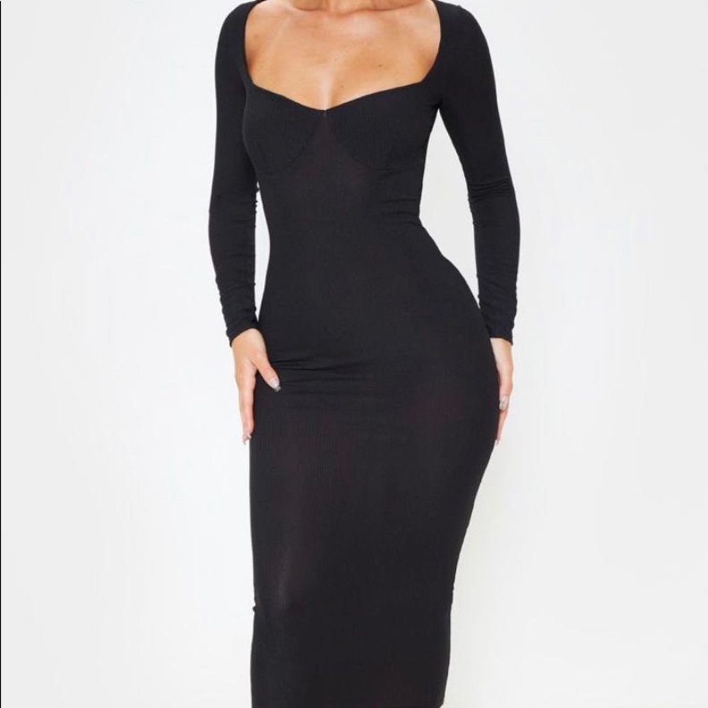 Never wear Black Cup Midi Dress
